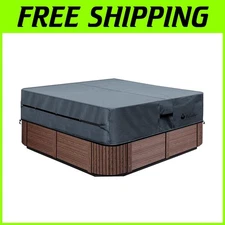 600D Polyester Outdoor Hot Tub Cover Protector - Dark Gray