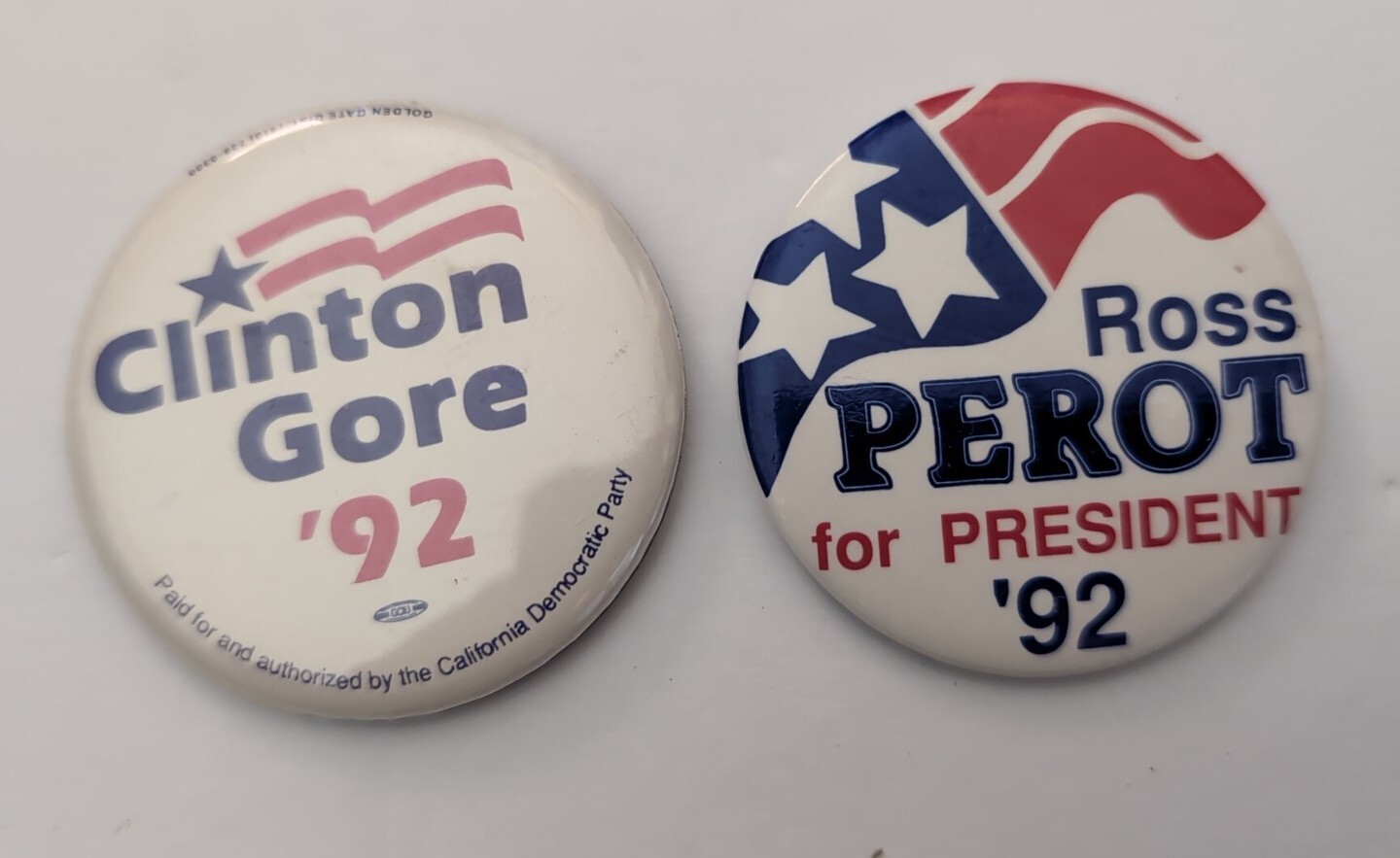 Clinton Buttons Political Buttons, Clinton/Gore 2.5