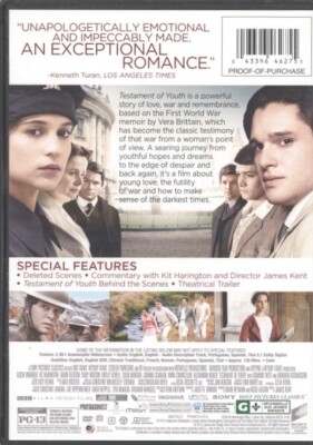 Testament of Youth - DVD - Colin Morgan / Alicia Vikander / Kit