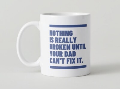 Personalisierte Vatertag Tasse, Papa, Geschenke, Papa wird reparieren, Hammer, Säge, Bohrer