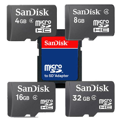 SanDisk 8GB 16GB 32GB Micro SD Micro SDHC Class 4 tarjetas de memoria SD ADAPTER DE - Imagen 1 de 11