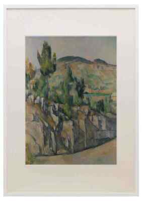 Paul Cezanne Hillside In Provence A3 A4 Gerahmter Druck Bild