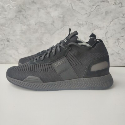 Boss Men's Titanium Runn Knit UK Size Black UK
