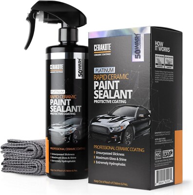 CERAKOTE Platinum Rapid Ceramic Paint Sealant Kit (14 oz Bottle)