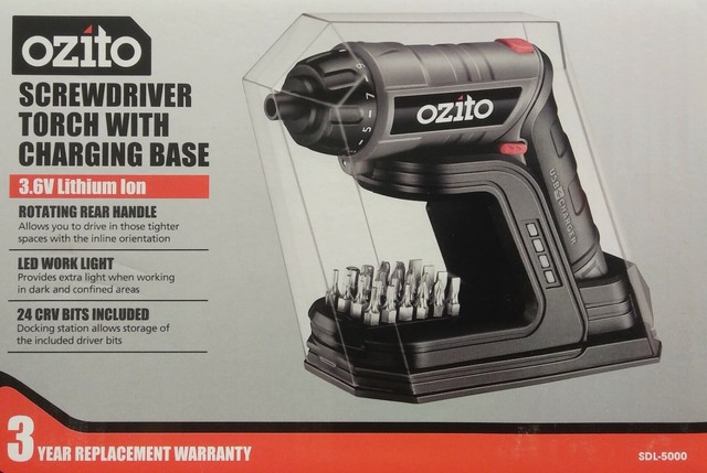 Ozito Screwdriver Torch with Charging 