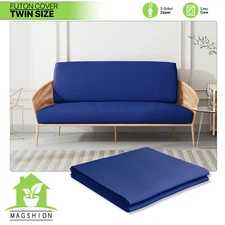 Royal Blue Twin Size Slipcovers Couch Sofa Protector Cushion Stretch Futon Cover