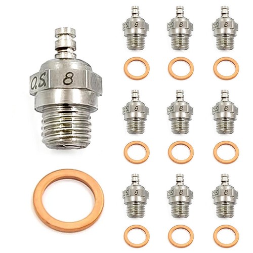 1-12Pcs Heavy Duty Medium For OS #8 No.8 Nitro Engine RC Airplane/Car Glow Plug - Picture 22 of 24