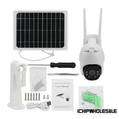 2MP Wireless Solar Dome HD PTZ Security Camera Outdoor Waterproof IP67 Q9-WIFI I