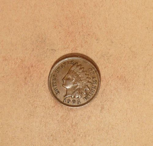 1905 Indian Head Cent grades AU, For Date or Type Collecting.