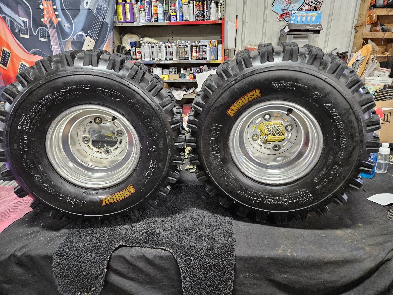 1985 1986 Honda ATC 350X ATC350X OEM Rear Wheel Tire Rim Hub ENKEI SET