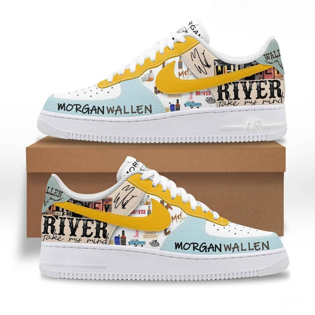 Morgan Wallen River Take My Mind Air Force 1 Shoes | eBay