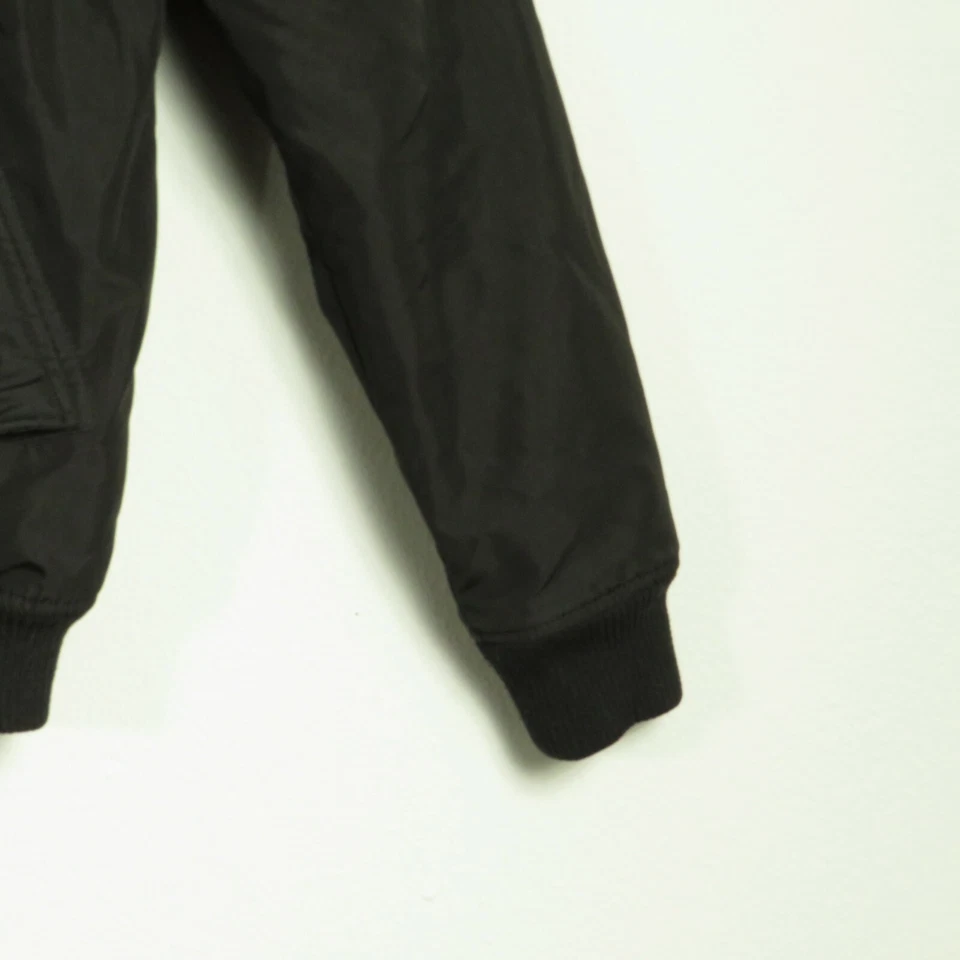 H & M разделенный куртка женщин маленький черный длинным рукавом молнии куртка с карманами - Изображение 3 из 4