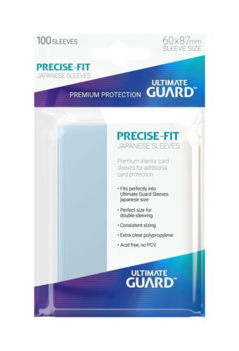 Ultimate Guard UGD010070 Precise-Fit Sleeves Japanese Size Trading Card, Transpa - 第 1/5 張圖片