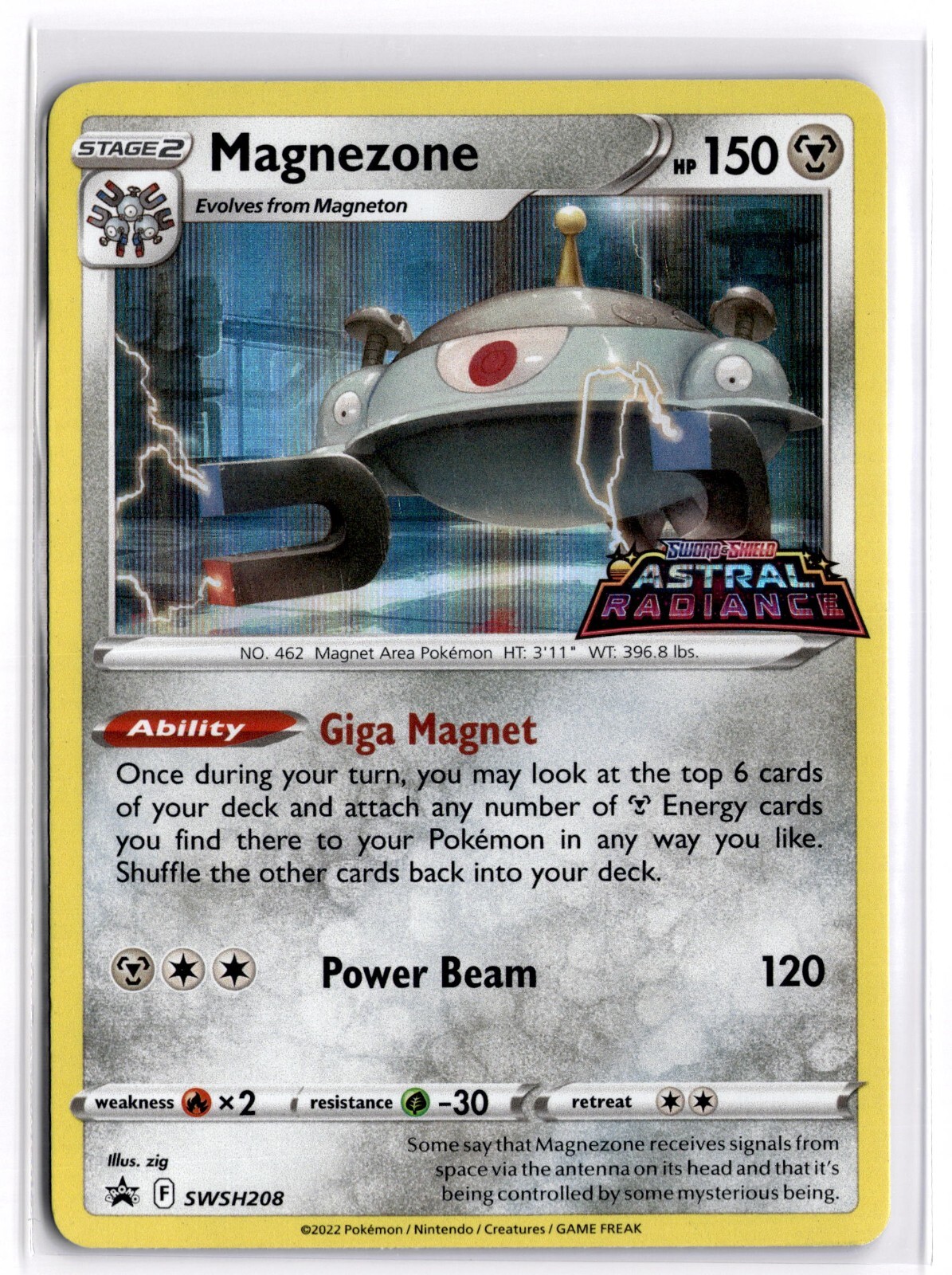 Pokemon TCG Magnezone (Prerelease Stamp) SWSH208 Sword & Shield Black Star Promo