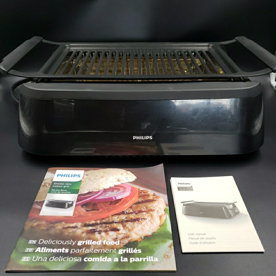Philips Smokeless Indoor Grill Electric Model No. HD6371 Black