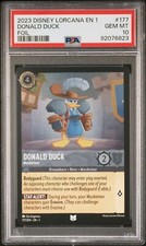 2023 DISNEY LORCANA EN 1-THE FIRST CHAPTER FOIL DONALD DUCK - MUSKETEER PSA 10