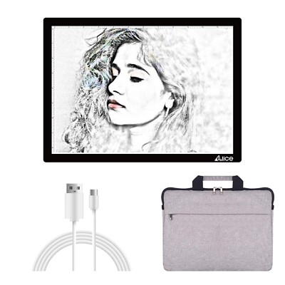 LED Light Pad, ELICE A4 Wireless Battery Powered Light Pad Artcraft Tracing P...