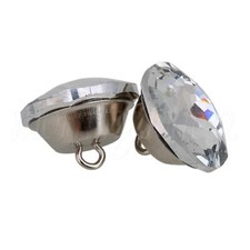 2.2cm Crystal Upholstery Buttons Set of 160 Silver  White