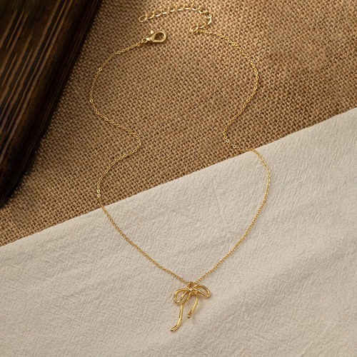 Gioielli 1 Pezzo Squisita Elegante Collana Ciondolo Nodo Fiocco per Donna Donna Donna Donna - Foto 4 di 4