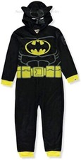 Batman Pajamas Size 8 Boys Union Suit One Piece Costume Hoodie Blanket Sleeper M