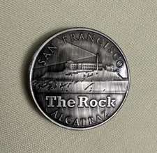 San Francisco Souvenir Coin Magnet ~ Alcatraz ~ The Rock ~ New ~ HausMaus J.She