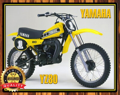 1980 Yamaha -YZ80 - Motocross - Metal Sign 11 x 14 | eBay