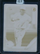 WANDER FRANCO 1st 2019 Bowman Paper Prospects YELLOW PRINTING PLATE /1 Rookie RC