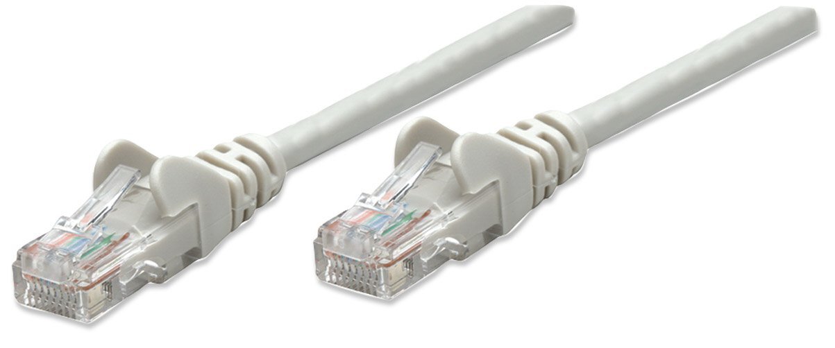 Intellinet Network Patch Cable, Cat5e, 0.25m, Grey, CCA, U/UTP, PVC, RJ45, Gold