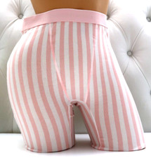 Victoria's Secret Logo Cotton/Modal Boxer Brief Panty in Pink Stripes M L XL NEW