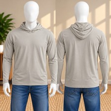 Z By Zella Hoodie Shirt Mens L Gray Long Sleeve Activewear Stretch Pullover