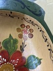 Norwegian Rosemaling Wooden Bowl Folk Art Painted Floral VTG — photo 9