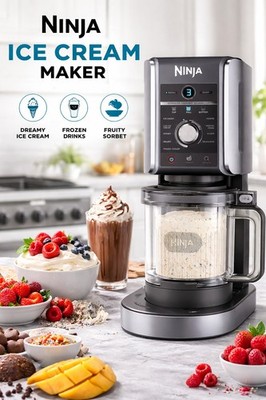   Ninja CREAMi Deluxe 10-in-1 Eismaschine NC502EU   Eisgenuss neu definiert!  