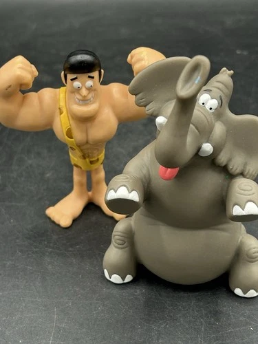 George Of The Jungle PVC Figure Jay Ward Walt Disney Cartoon and elephant