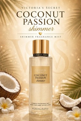 NEW VICTORIA S SECRET COCONUT PASSION SHIMMER FRAGRANCE BODY MIST SPRAY 8.4 oz