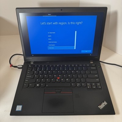 Lenovo ThinkPad T470s 14  i5-7200U 8GB RAM 128GB SSD Boots No Charger (E1)