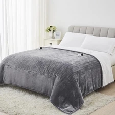 Homemate Heated Electric Blanket King Size - 100"x90" Heating BedBlanket Thro...