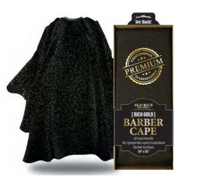 BlackIce RICH GOLD Barber Cape #bve009RIC