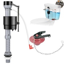 Toilet Fill Valve And 2-Inch Flapper Kit Universal Adjustable Quiet 1 Pack