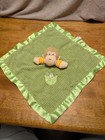 Mary Meyer Green Monkey Lovey Baby Security Blanket Satin Trim Embroidered — photo 1
