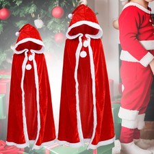 Halloween Christmas Costume Cloak Fancy Dress Soft Cosplay Costume Santa Claus