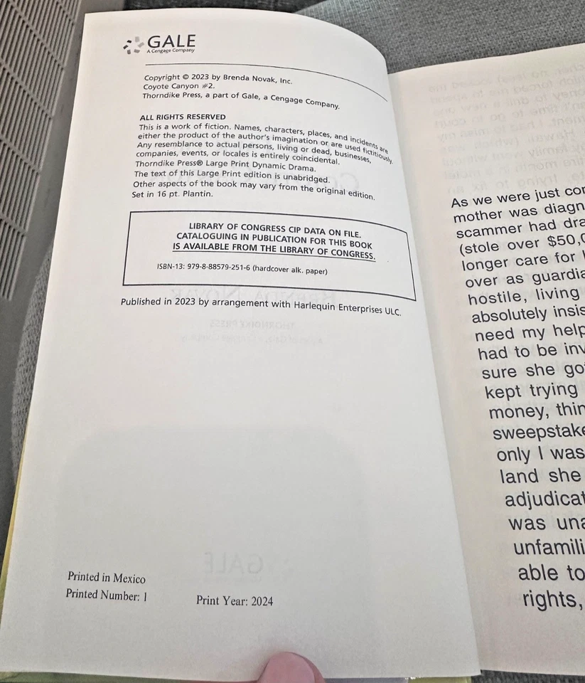 Talk of Coyote Canyon, Large Print, 2023, Novak, HC - Image 4 of 4