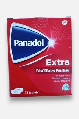 Panadol Extra, Extra Effective Pain & Fever Relief, Gentle - (72 Taplets)