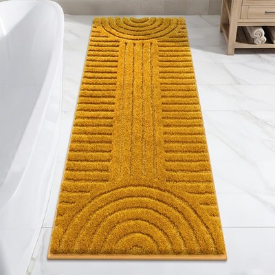SHACOS Super Soft Bathroom Runner Rugs 24''x60'' Non Slip Boho Bathroom Mats Micro