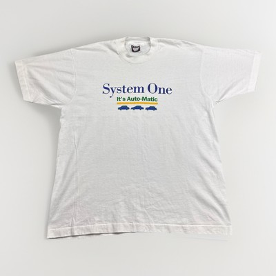 VTG 80 s Screen Stars Best System One It s Auto-Matic Single Stitch T Shirt XL