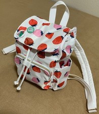 White Strawberry Backpack For Valentines