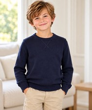 Crewcuts Boys Navy Blue Crewneck Sweater Size M 8-9 J.Crew Pristine