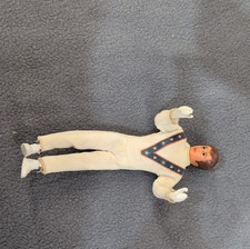 Ideal Evel Knievel Vintage Action Figure in White Outfit with Star Trim