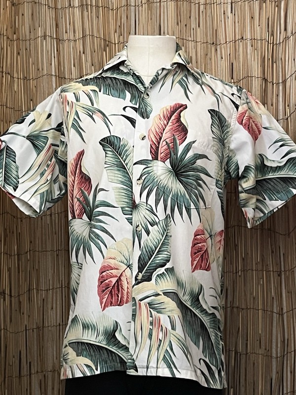 Go Barefoot Mens SS Button Up Hawaiian Shirt-Size XS-100% Cotton-Made In USA