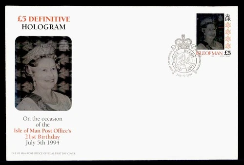 DR WHO 1994 GB ISLE OF MAN FDC QEII HOLOGRAM L5 CACHET M71759
