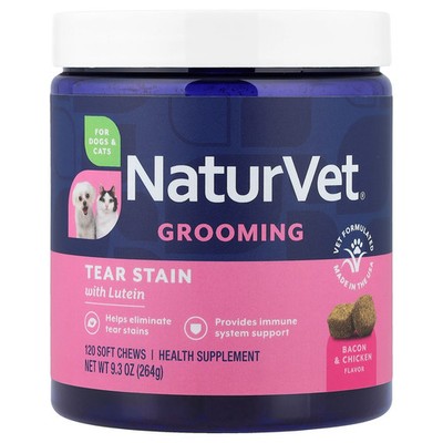 Grooming, Tear Stain with Lutein, For Dogs & Cats, Bacon & Chicken, 120 Soft